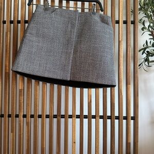 H&M Textured Gray A-Line Skirt